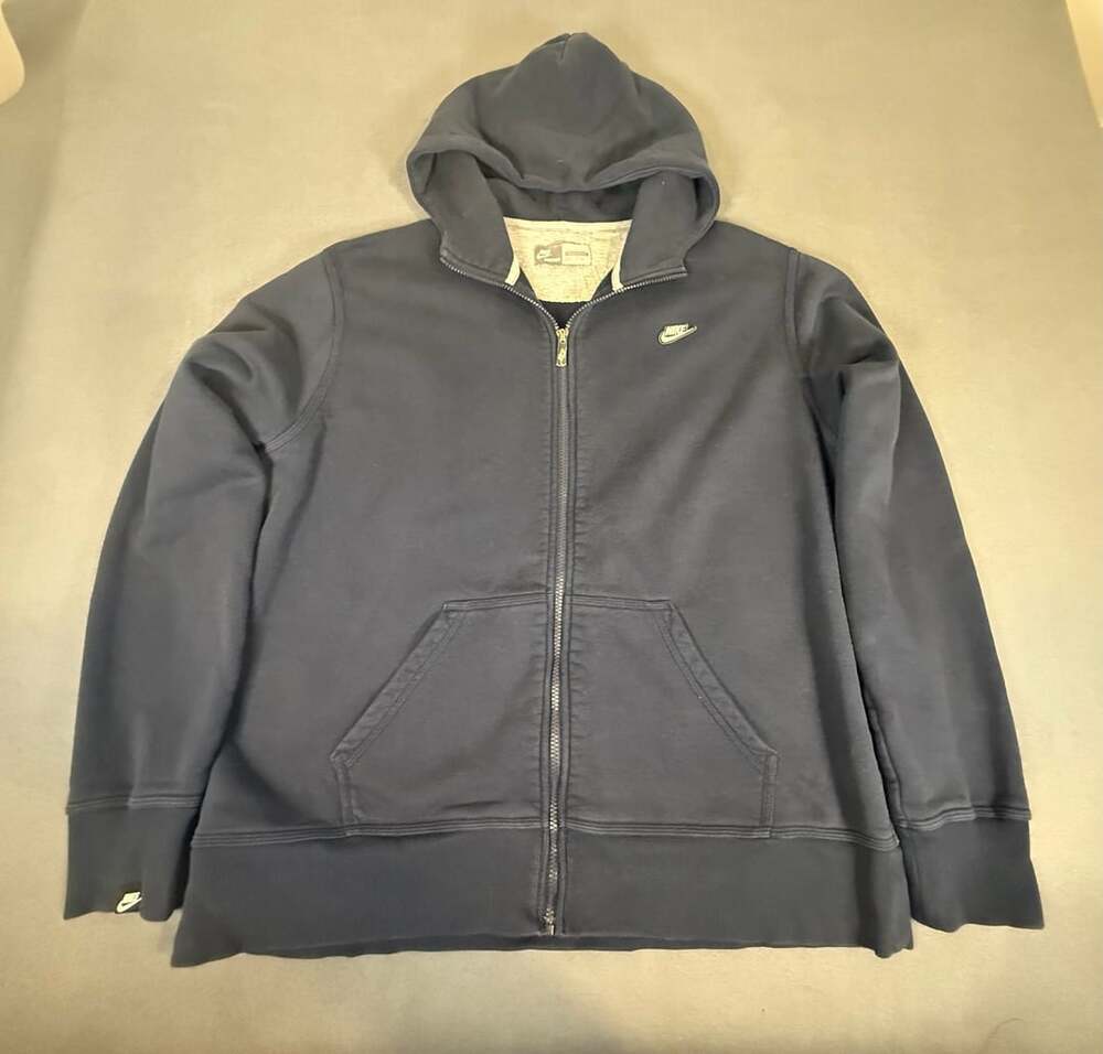Nike Vintage Y2K Sportswear Full-Zip Hoodie Black Size XXL